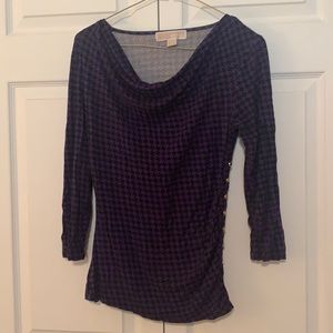 Michael Kors Purple and Black Top